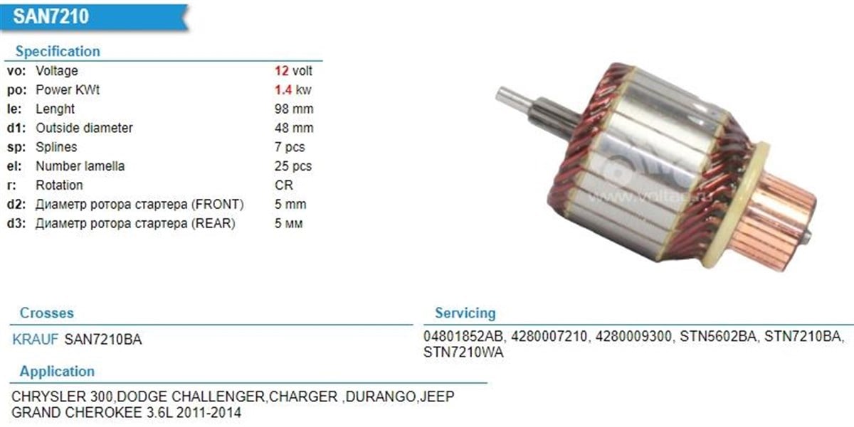 Marş Kollektörü 12V 7Diş Fiat Egea Jeep Grand