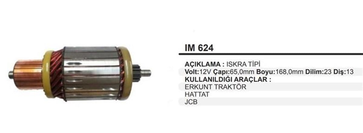 Marş Kollektörü 12V Erkunt Hattat Jcb Perkins Mf