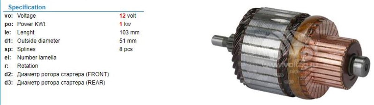 Marş Kollektörü 12V Fıat Hıtachı Megan3 Clio3 Niss 50 103 8