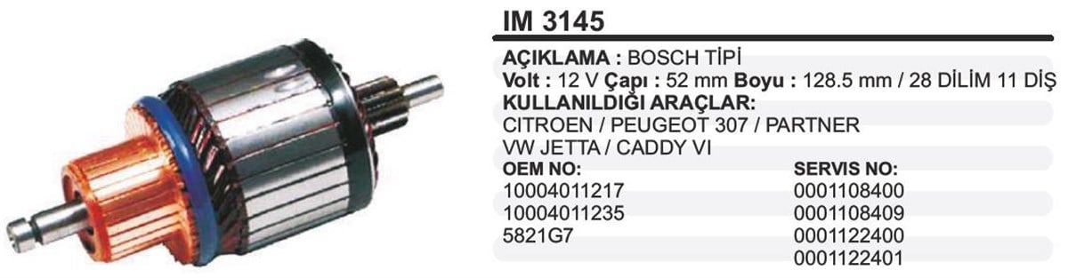 MARŞ KOLLEKTÖRÜ 12V KANGO-PARTNER-52X128.5X11