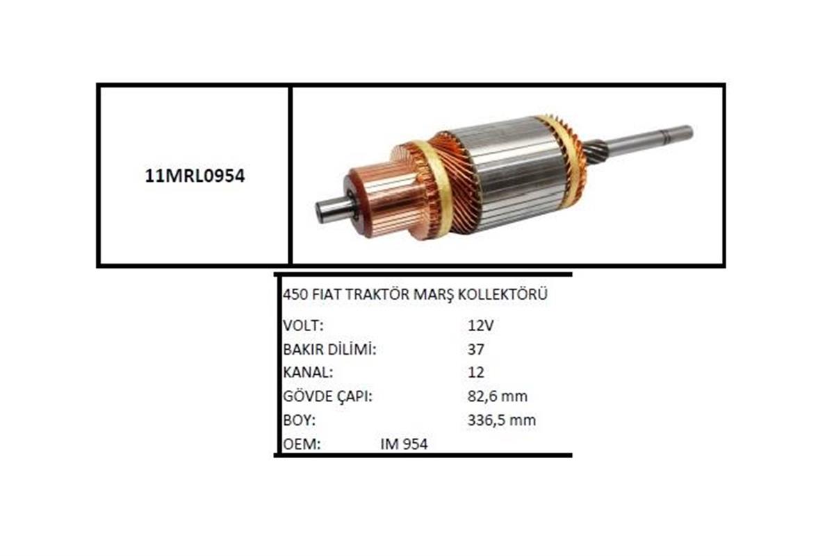 Marş Kollektörü 12V Marelli Tip Fiat 450/480(901) Im212 11Mrl0954 | Remark Im212