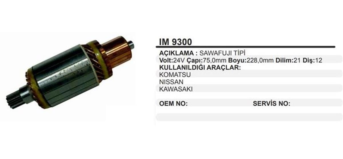 Marş Kollektörü 24V 12Diş Komatsu Nissan Kawasaki