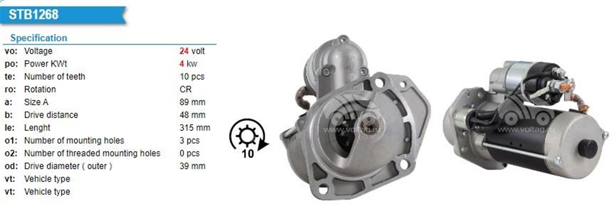 Marş Motoru 24V 10Diş Iveco Tector Eurocargo Bmc Pro Otokat Otobüs 001263005