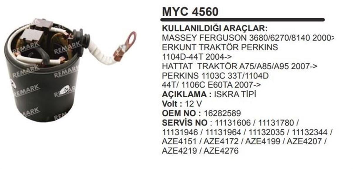 Marş Yastığı 12V Erkunt Traktör Perkins Mf3680 6270 Hattat
