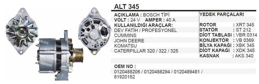 MARTEKALT345-Alternatör Dinamo