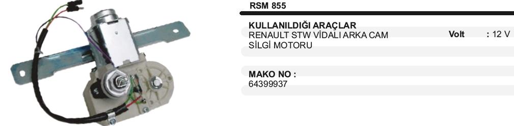 MARTEKRSM855-Silecek Motoru