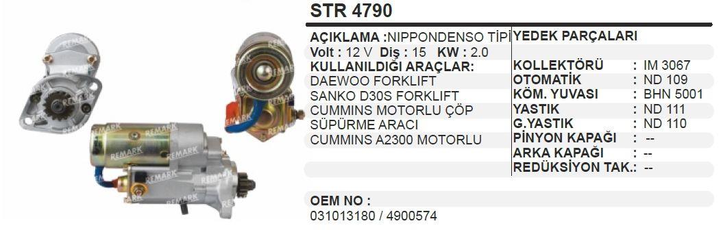 MARTEKSTR4790-Marş Motoru - Marş Dinamosu