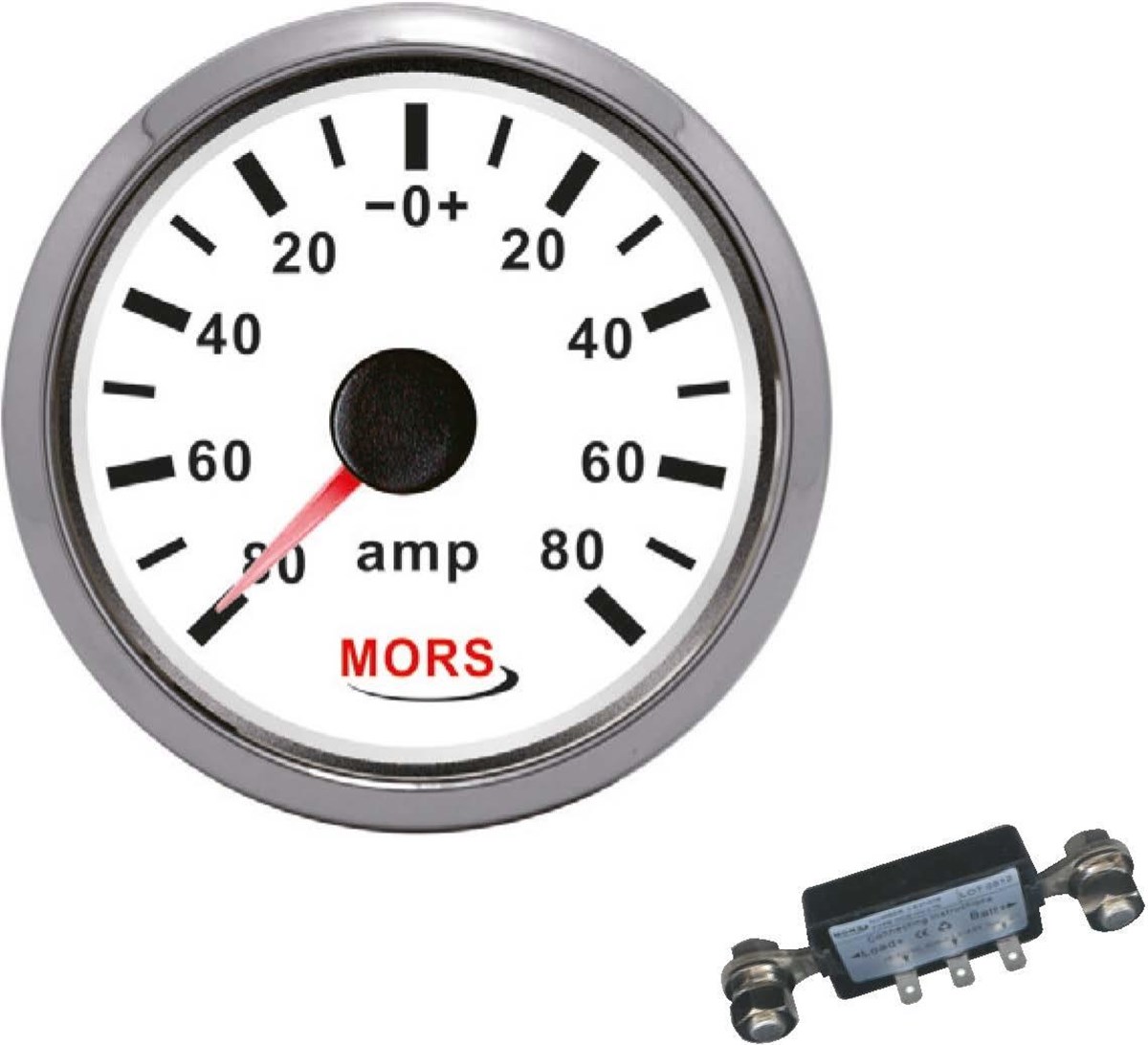 Mors Ampermetre 12 24V 52 Çap Beyaz Sr14912