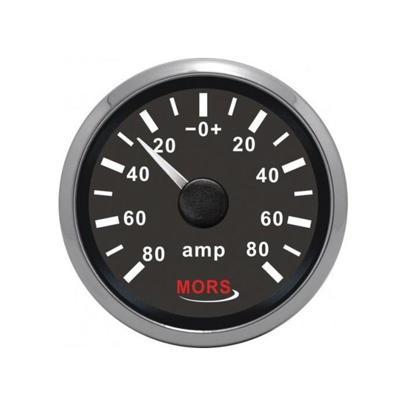 Mors Ampermetre Göstergesi 12-24V 55mm Siyah