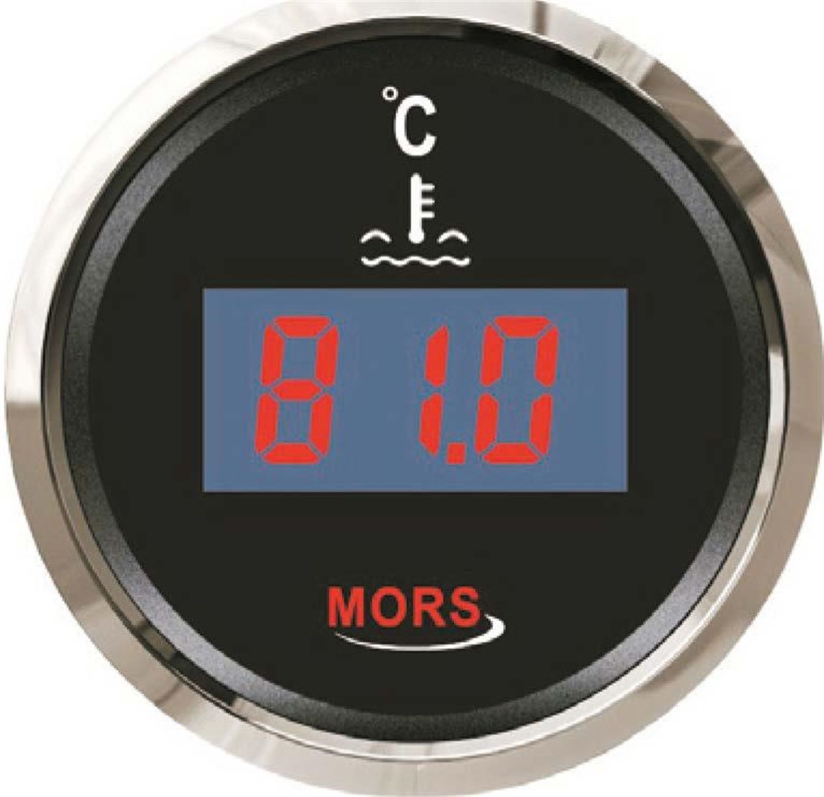 Mors Dijital Hararet Göstergesi 12 24V Siyah