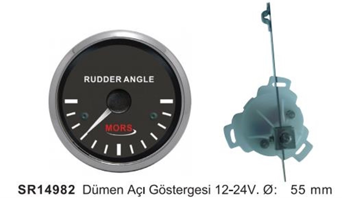 Mors Dümen Açı Göstergesi 12 24V Siyah 55Mm