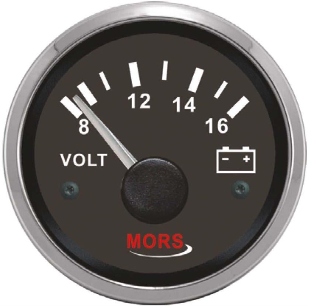 Mors Voltmetre 24V Siyah Sr14970