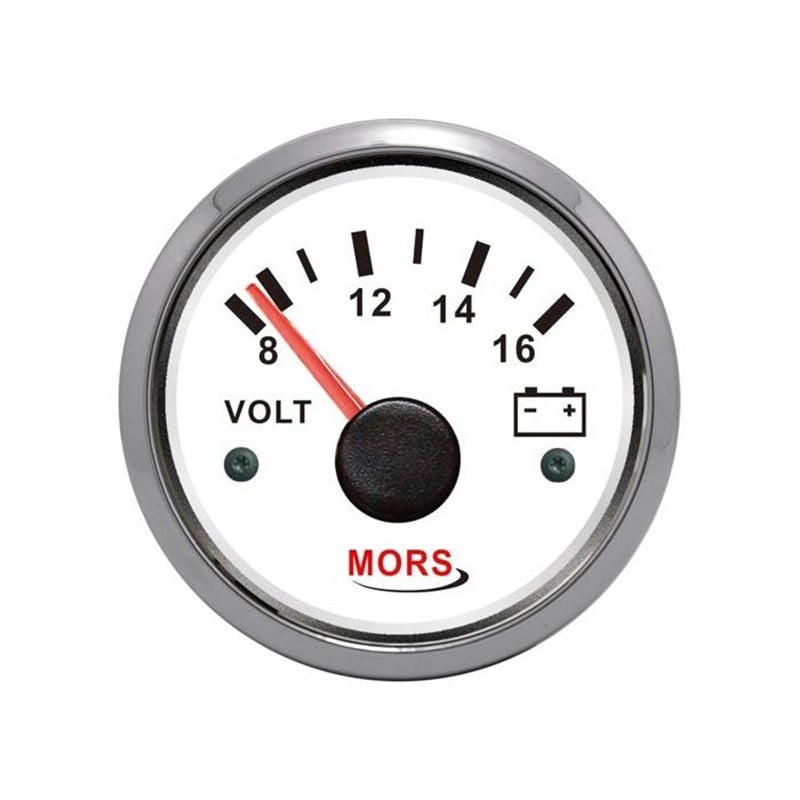Mors Voltmetre Göstergesi 55mm Beyaz