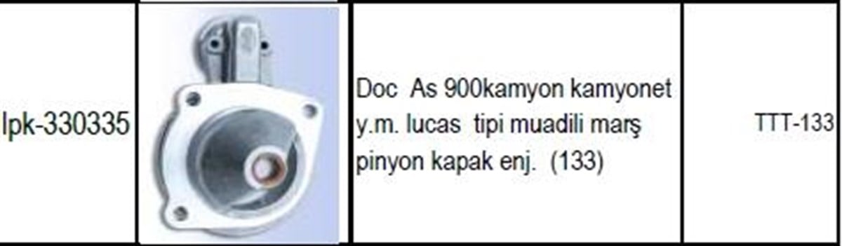 Pinyon Kapağı As 600/700/900 Lucas Tip (Sağ Ağız)