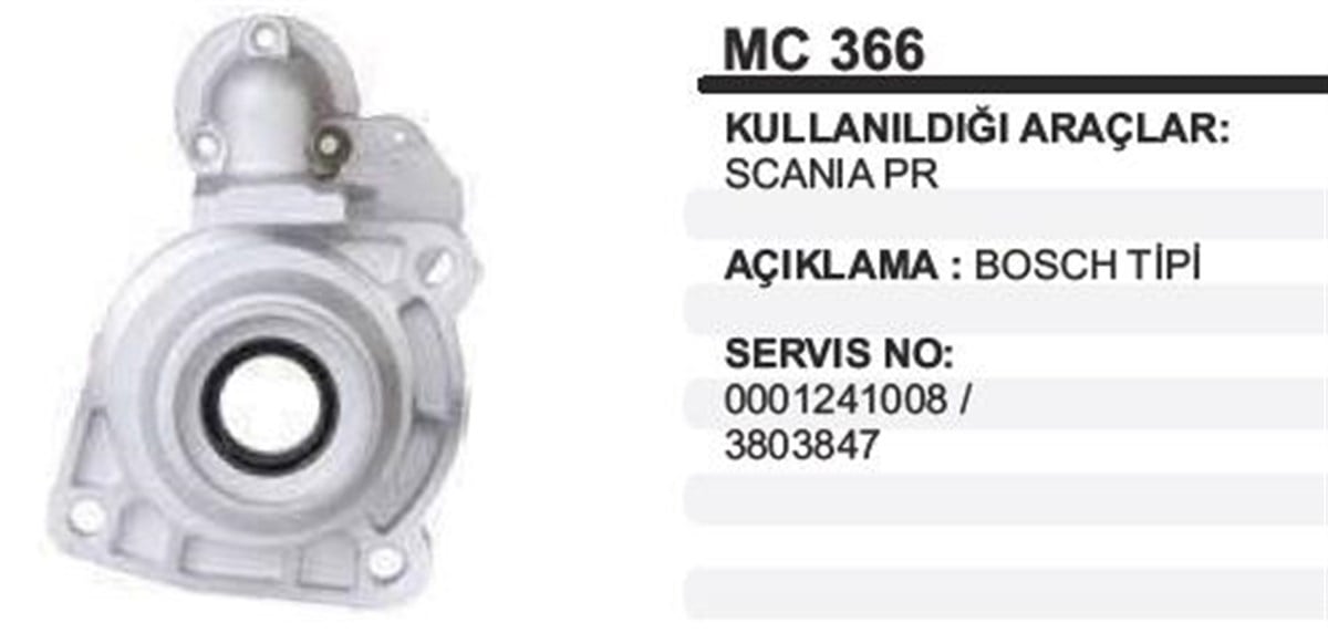 Pinyon Kapağı Scanıa Bosch Tip Mc366