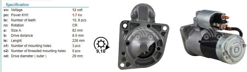 PLUSLINEM1T30071-Marş Motoru - Marş Dinamosu