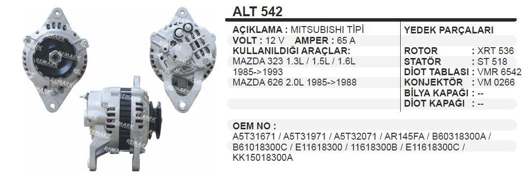 REMARKALT542-Alternatör Dinamo
