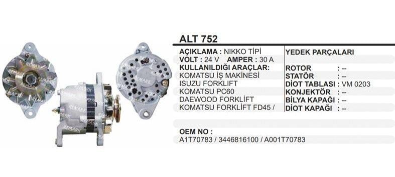 REMARKALT752-Alternatör Dinamo