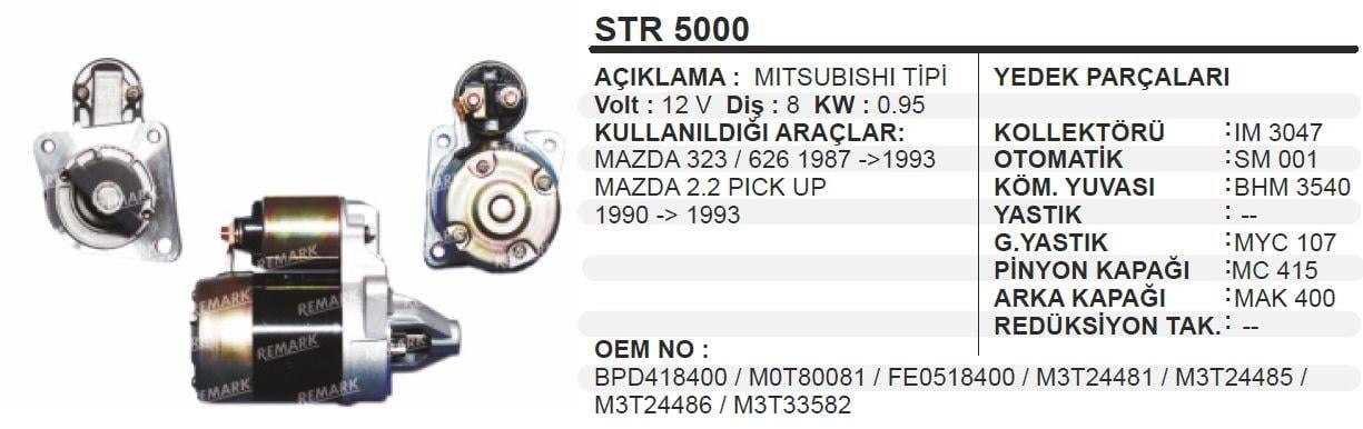 REMARKSTR5000-Marş Motoru - Marş Dinamosu