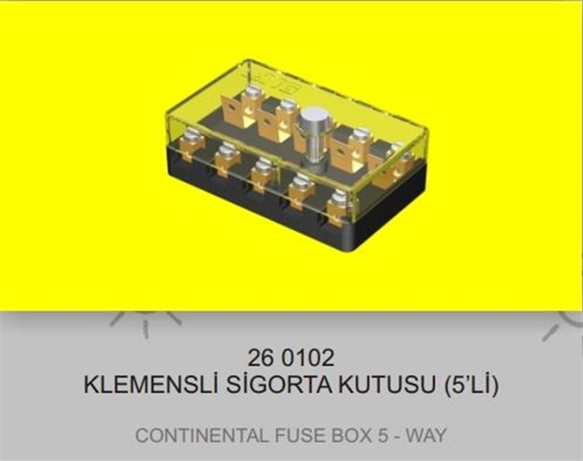 Sigorta Kutusu 5Li Vidalı 260102