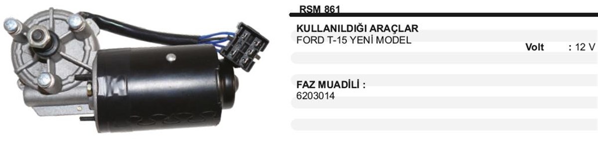 Silgi Motoru 12V Ford Transit T15 Ym S861