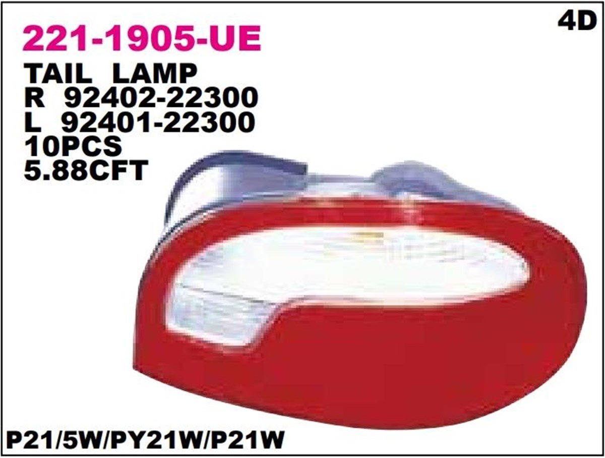STOP LAMBASI ACCENT SOL  98-  TW.....221-1905L
