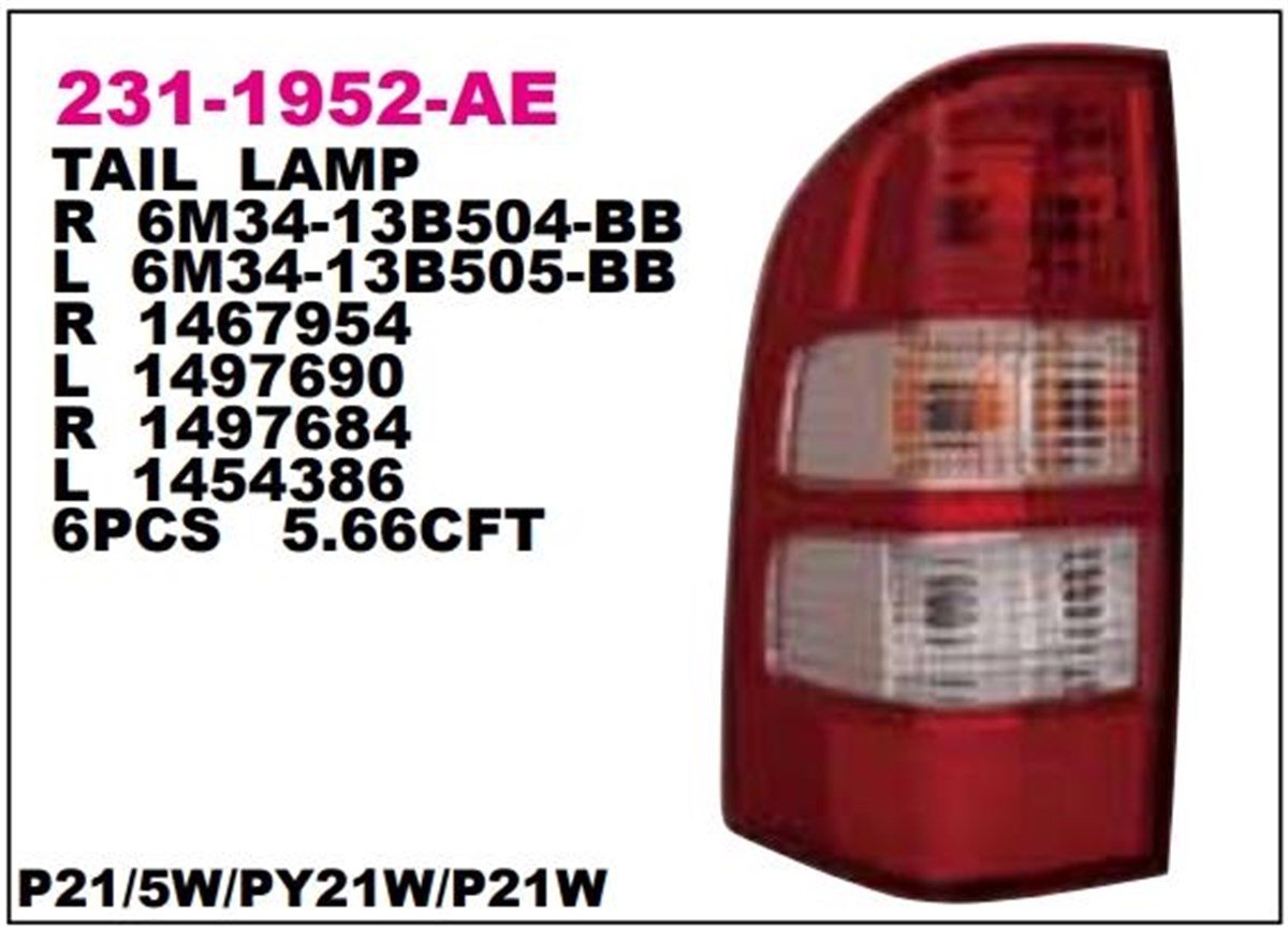 STOP LAMBASI FORD RANGER 06- SOL---231-1952L-AE-