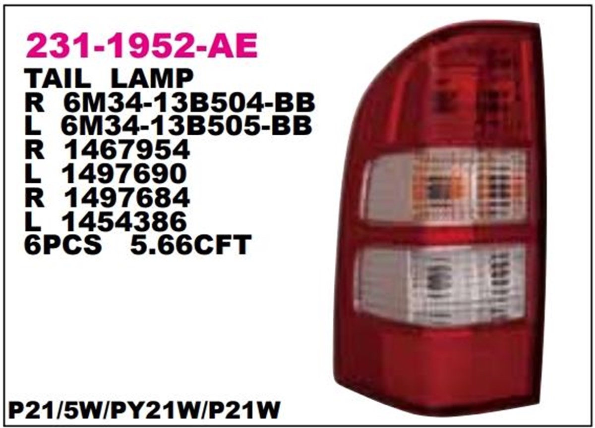 Stop Lambası Ford Ranger 06 Sol 231 1952L Ae
