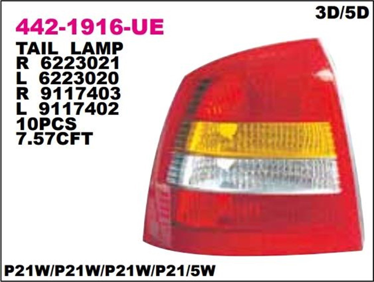 Stop Lambası Opel Astra 98 Sol 442 1916L