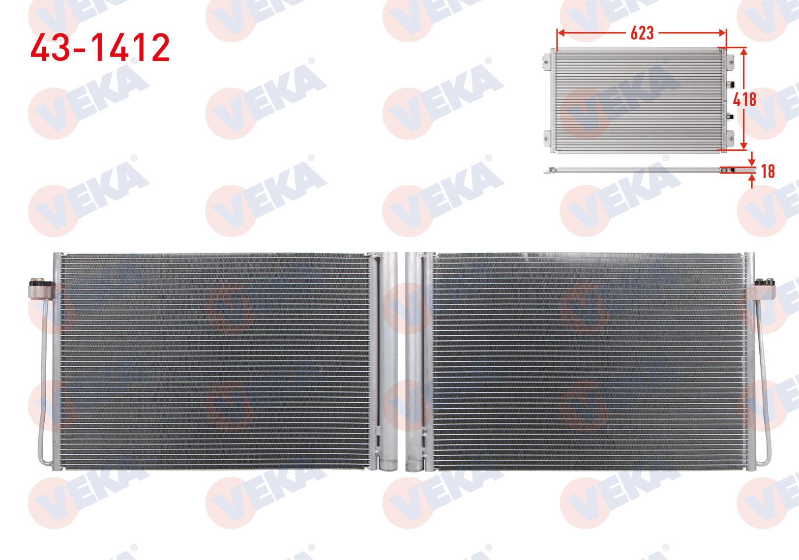 VEKA431412-Klima Radyatörü (Kondenser)