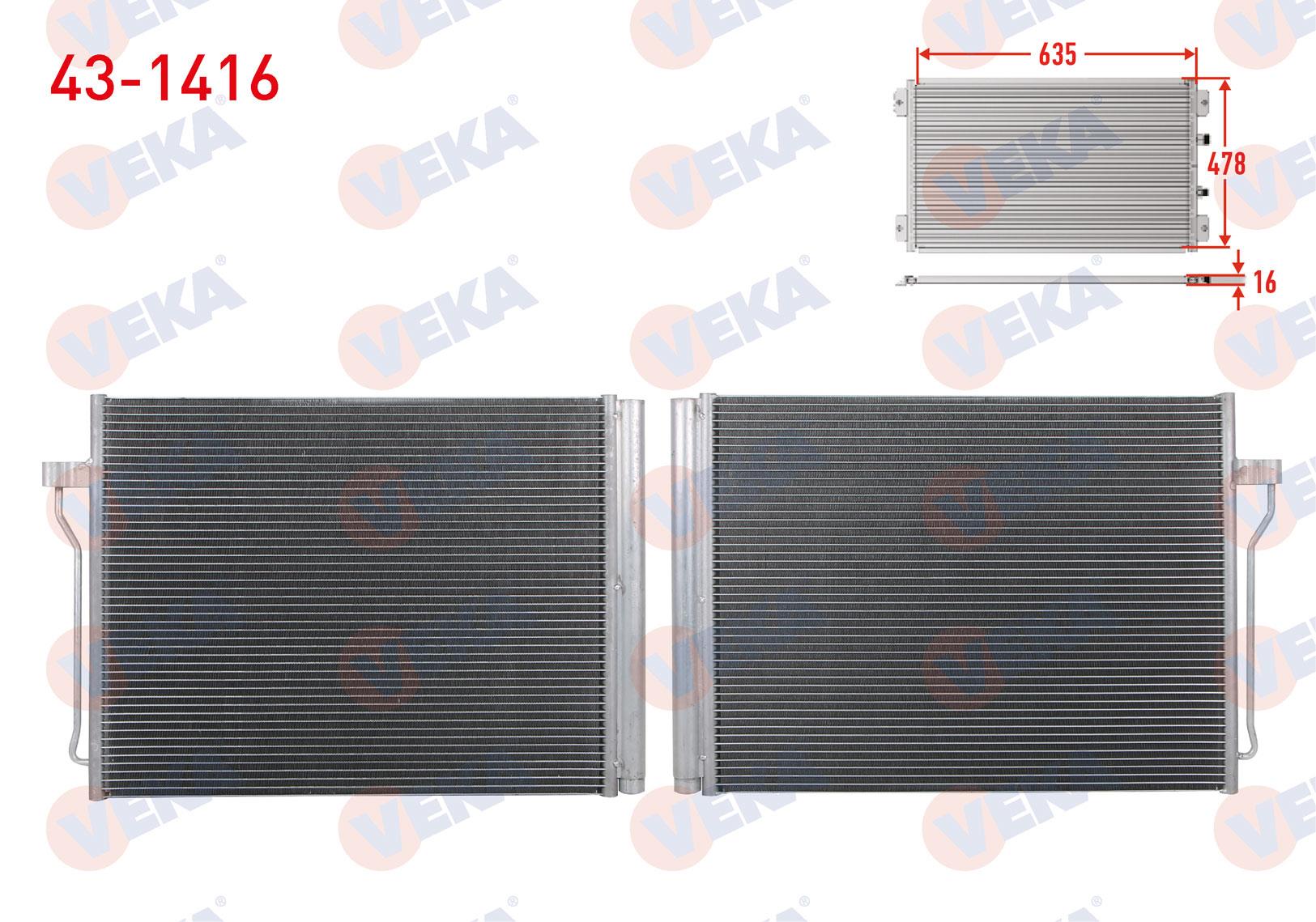 VEKA431416-Klima Radyatörü (Kondenser)