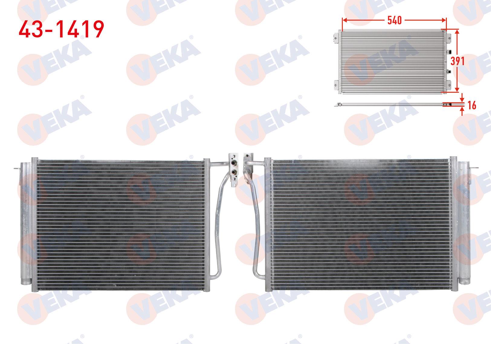 VEKA431419-Klima Radyatörü (Kondenser)
