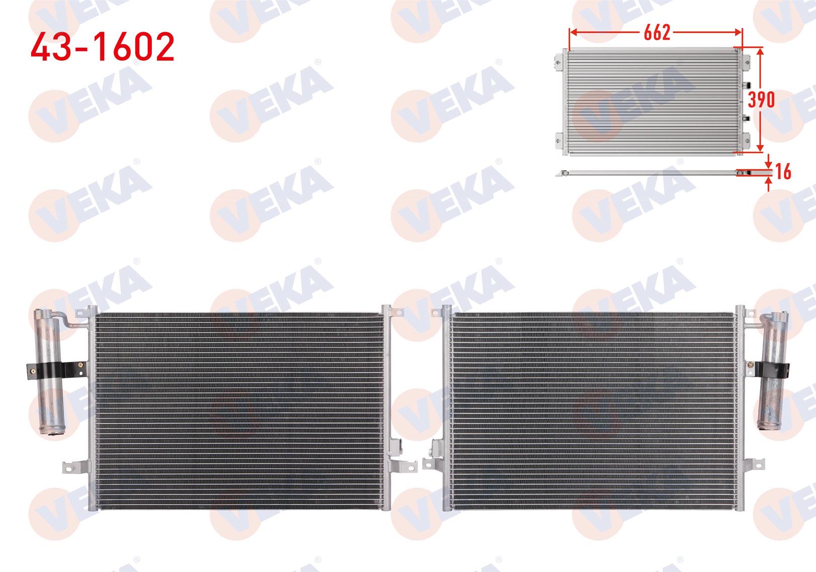 VEKA431602-Klima Radyatörü (Kondenser)