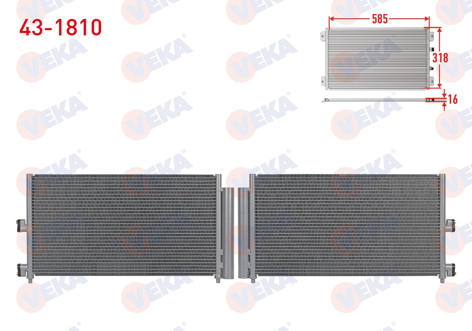 VEKA431810-Klima Radyatörü (Kondenser)