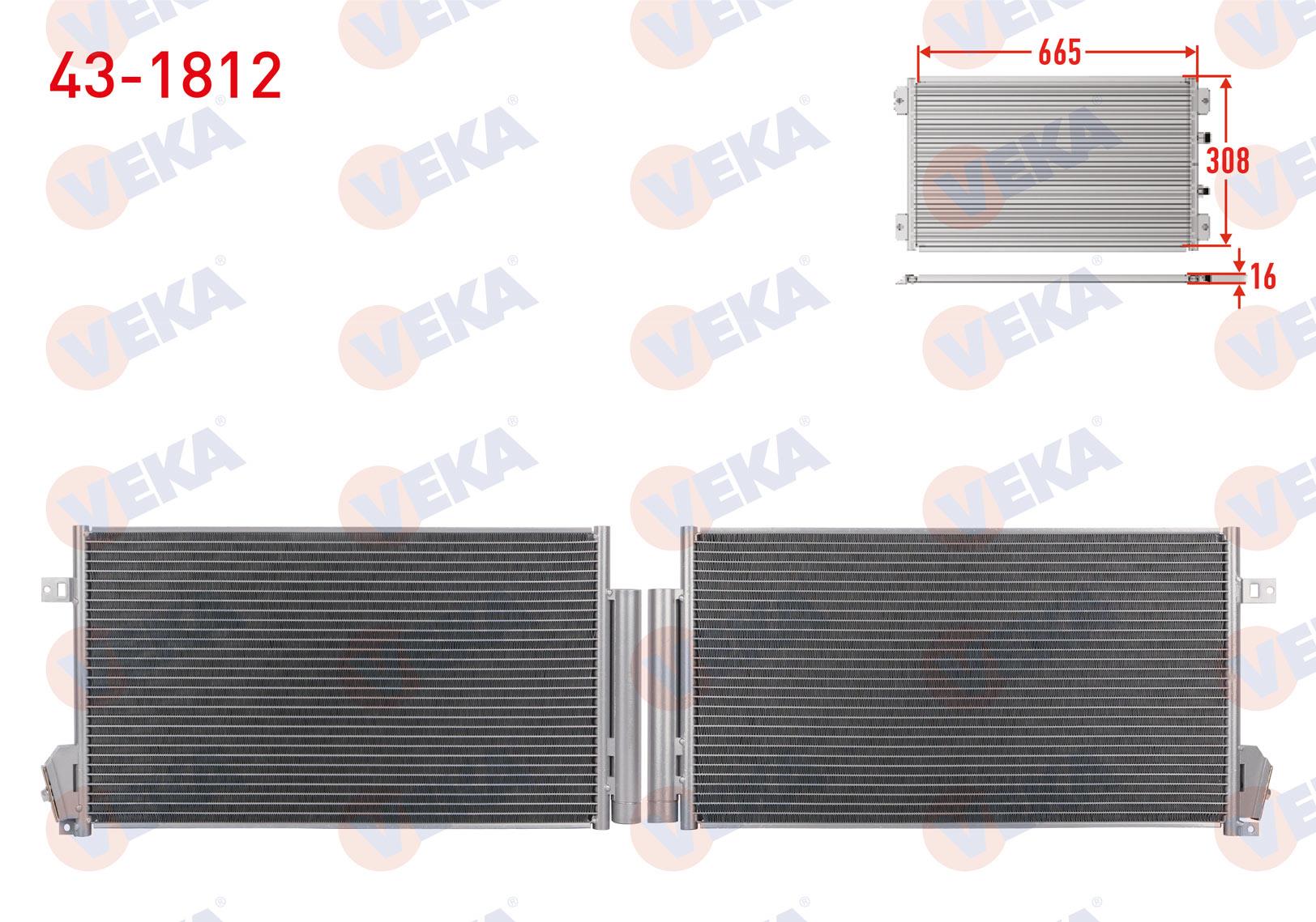 VEKA431812-Klima Radyatörü (Kondenser)