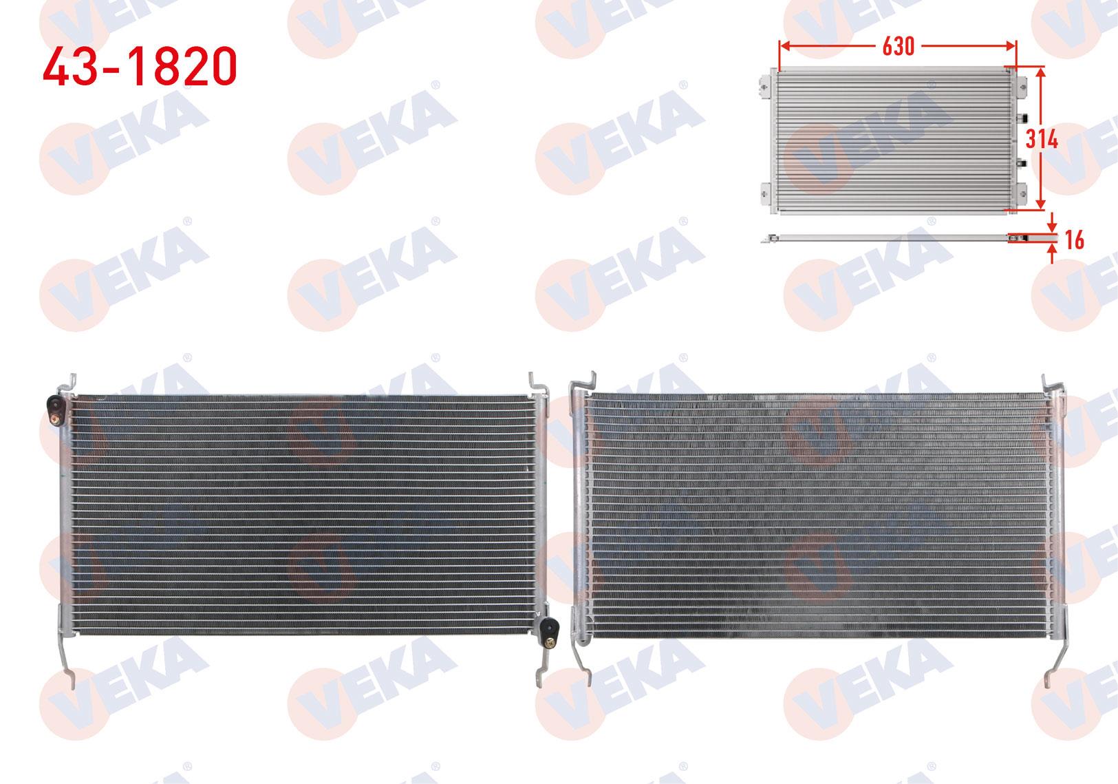 VEKA431820-Klima Radyatörü (Kondenser)