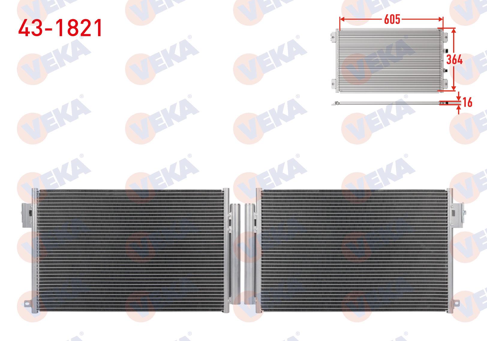 VEKA431821-Klima Radyatörü (Kondenser)