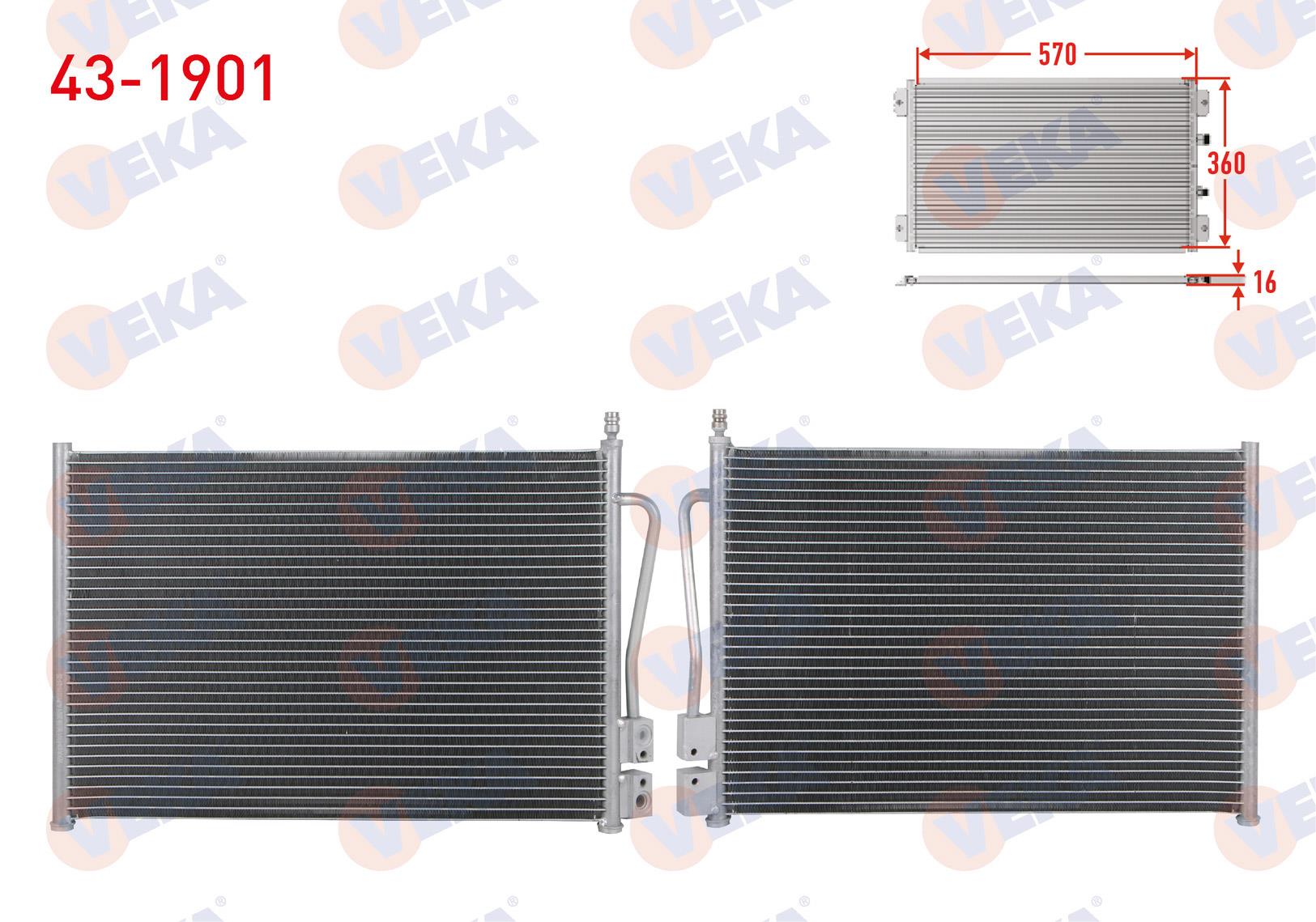 VEKA431901-Klima Radyatörü (Kondenser)