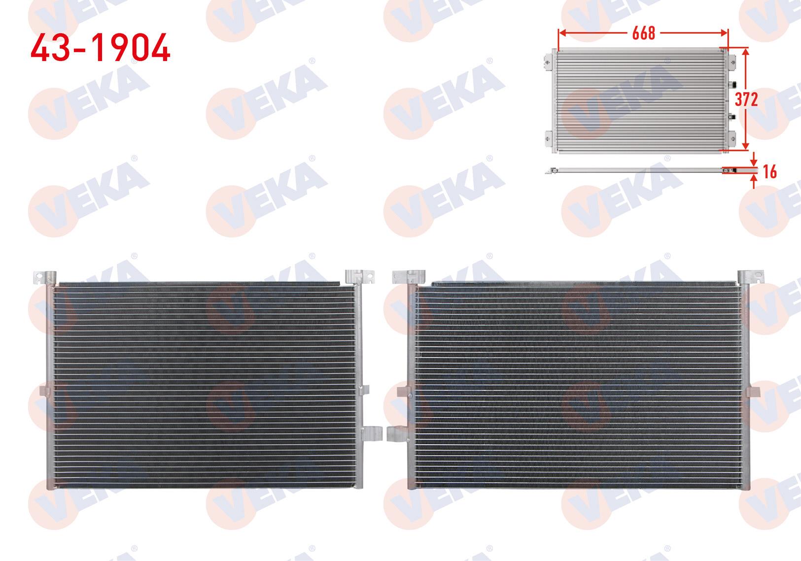 VEKA431904-Klima Radyatörü (Kondenser)
