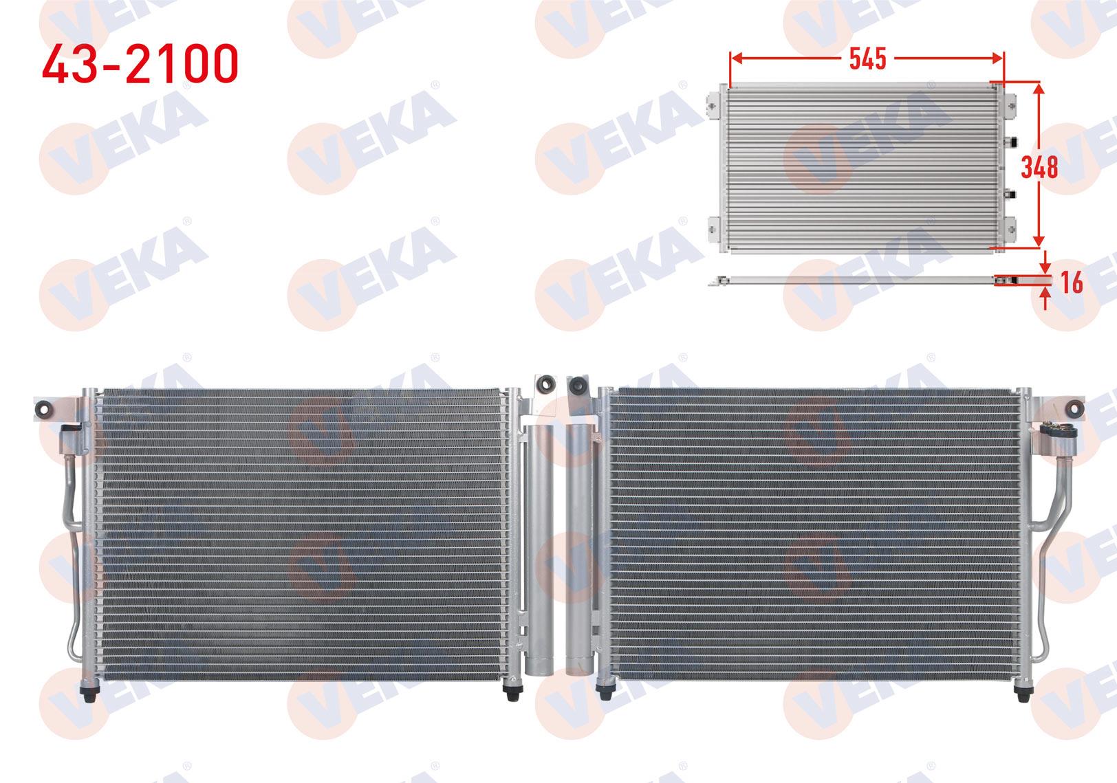 VEKA432100-Klima Radyatörü (Kondenser)