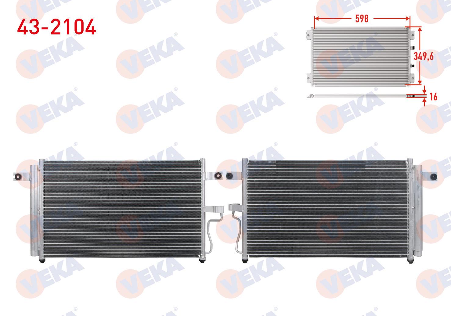 VEKA432104-Klima Radyatörü (Kondenser)