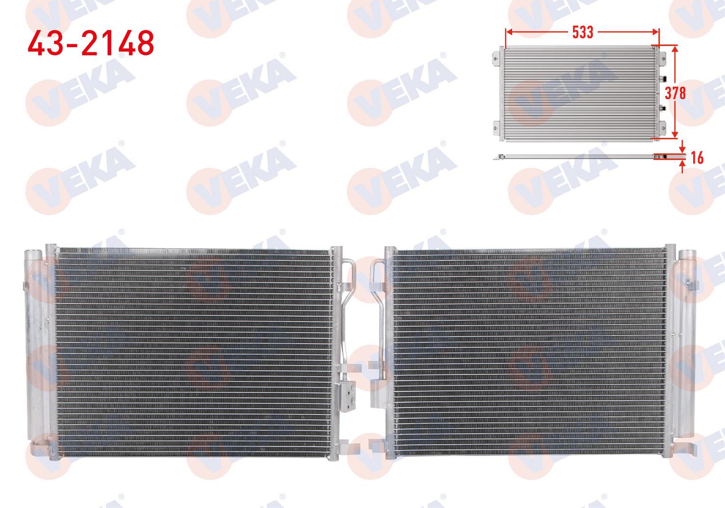 VEKA432148-Klima Radyatörü (Kondenser)