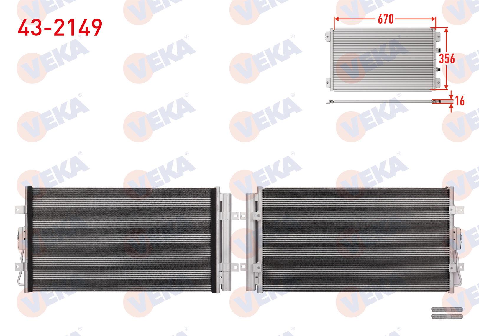 VEKA432149-Klima Radyatörü (Kondenser)