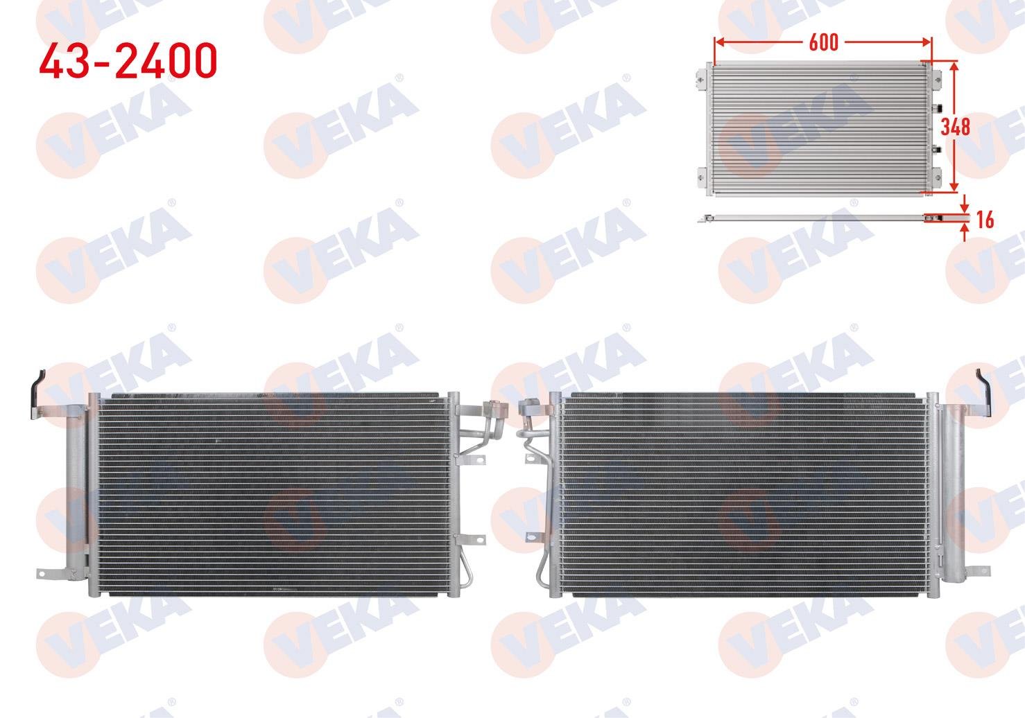 VEKA432400-Klima Radyatörü (Kondenser)