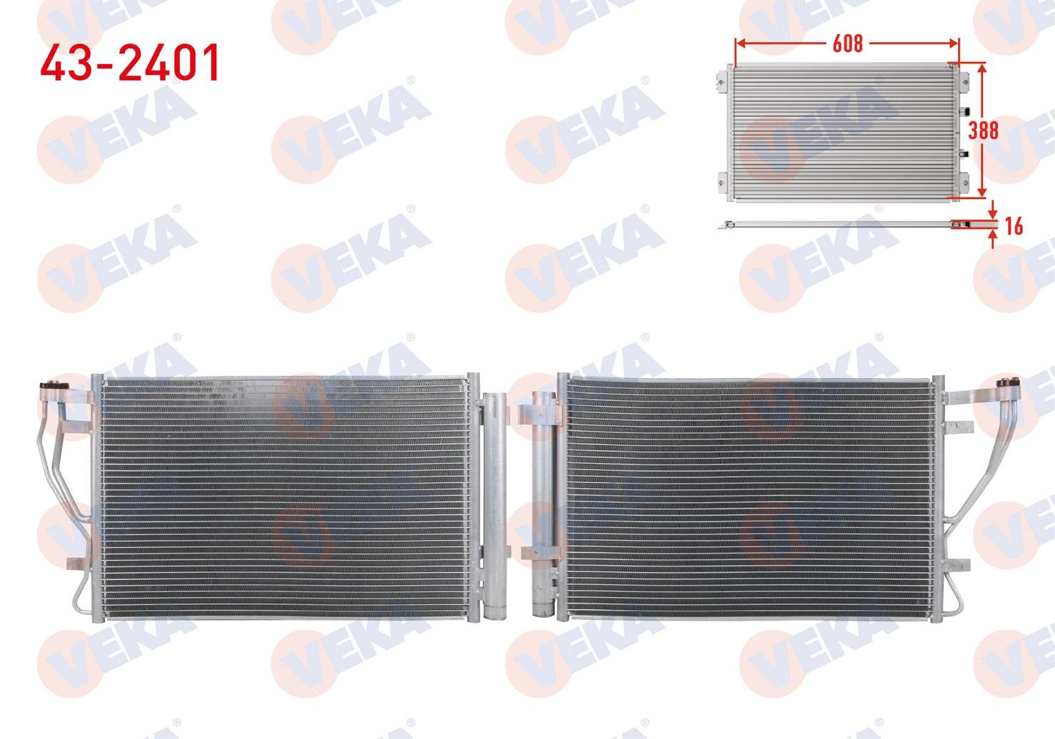 VEKA432401-Klima Radyatörü (Kondenser)