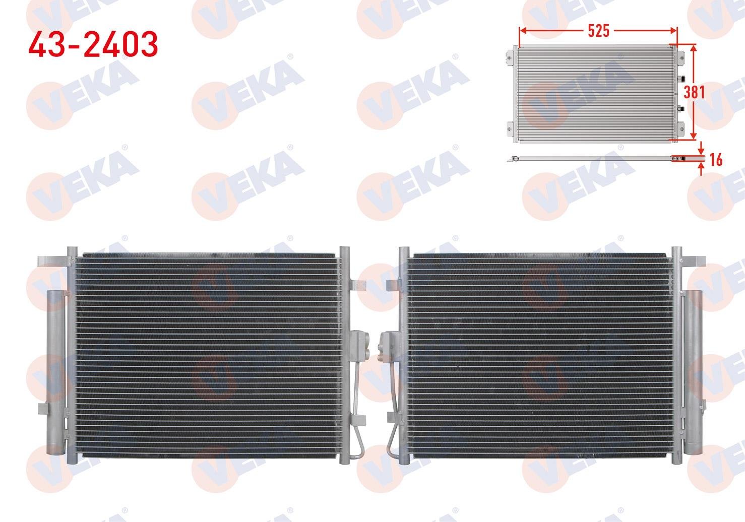 VEKA432403-Klima Radyatörü (Kondenser)