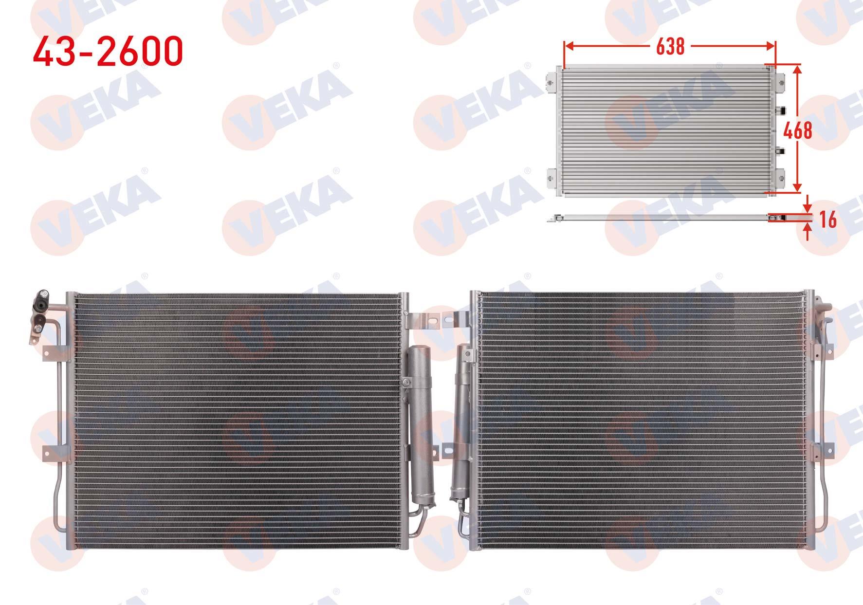 VEKA432600-Klima Radyatörü (Kondenser)