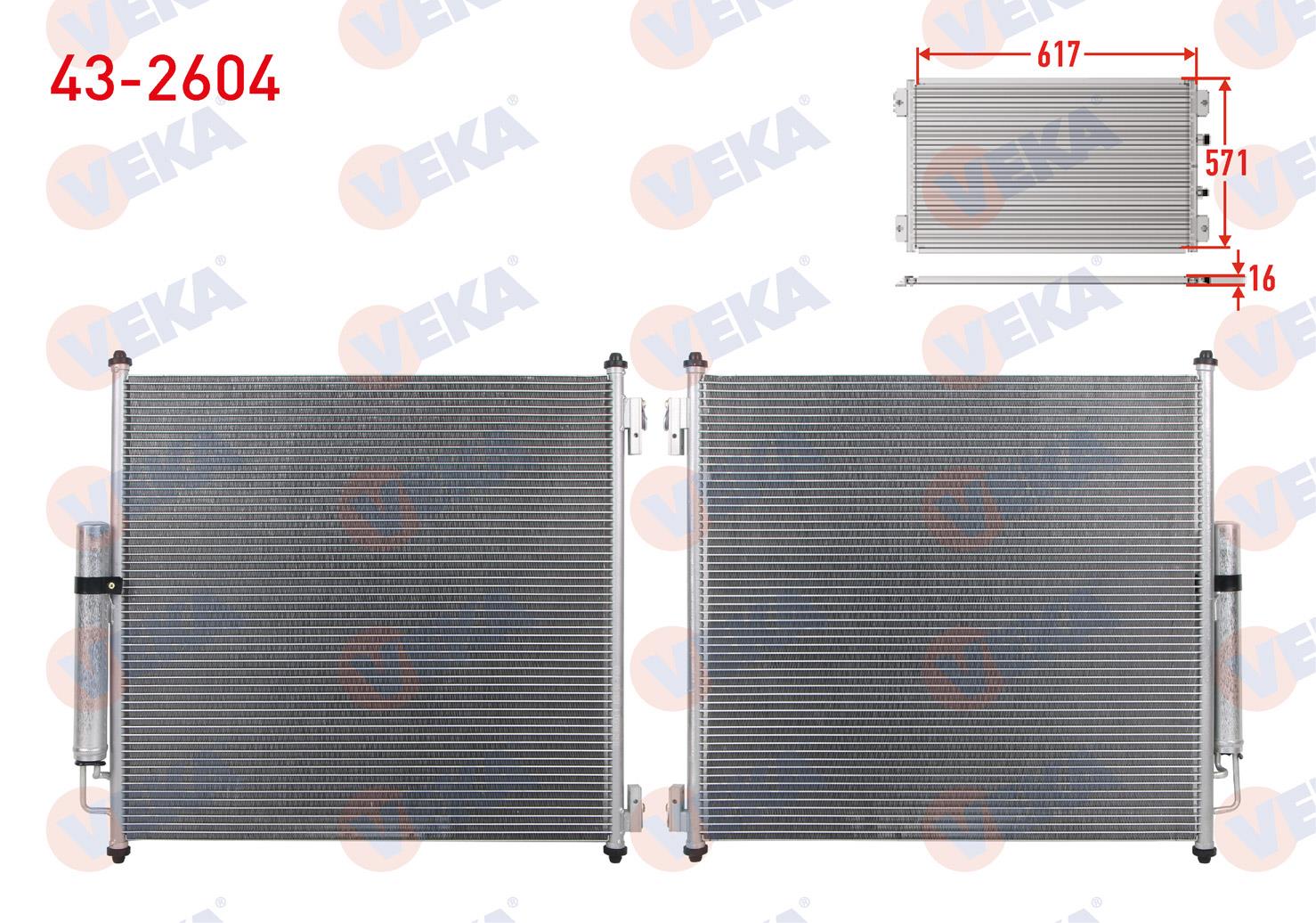 VEKA432604-Klima Radyatörü (Kondenser)