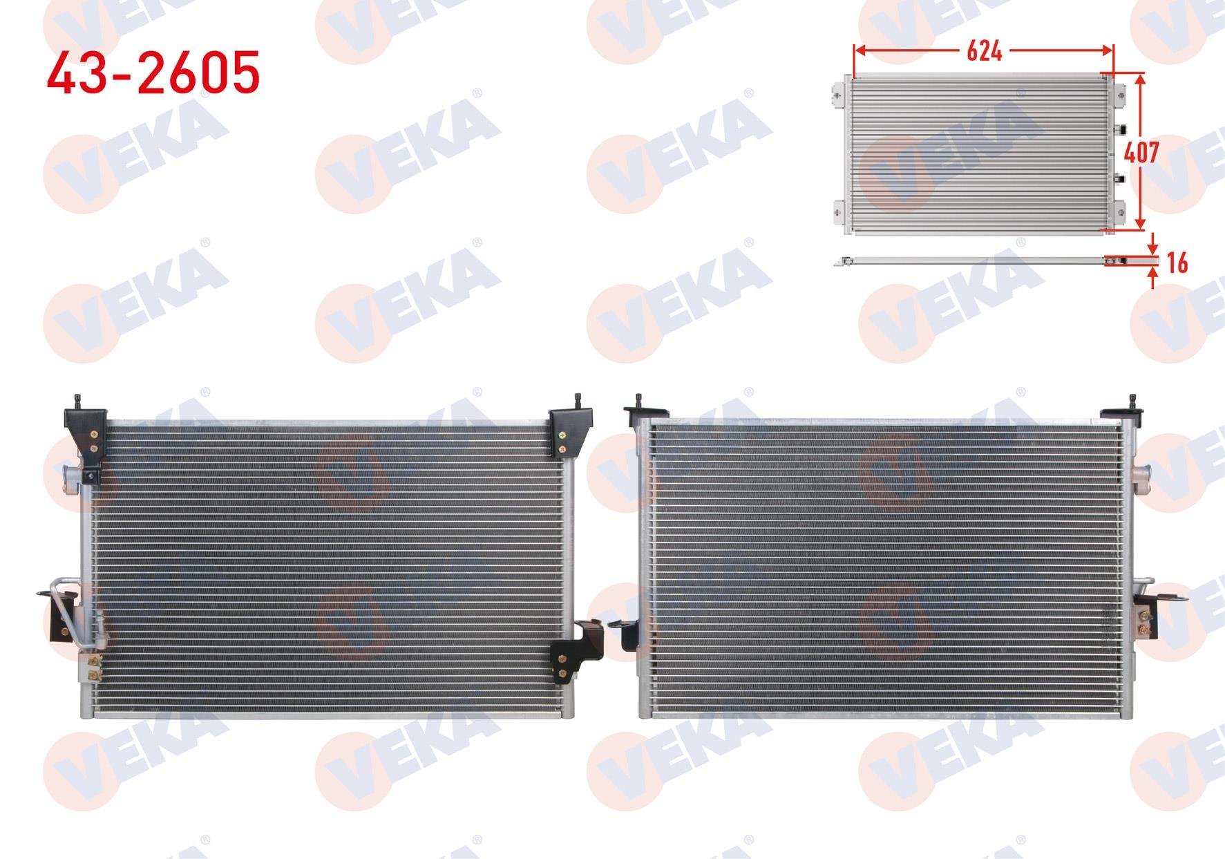 VEKA432605-Klima Radyatörü (Kondenser)