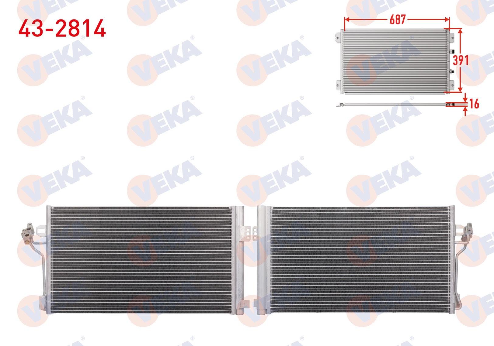 VEKA432814-Klima Radyatörü (Kondenser)